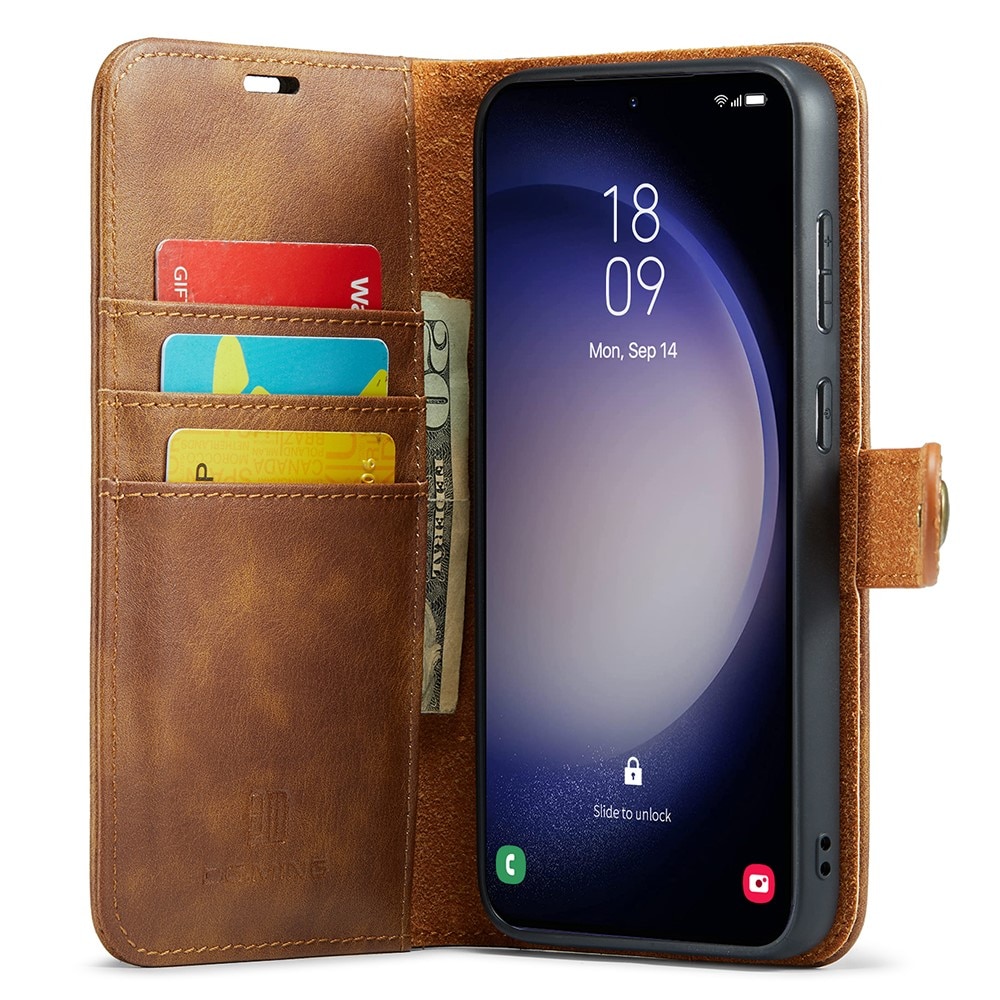 Magnet Wallet Samsung Galaxy S25 Plus Cognac