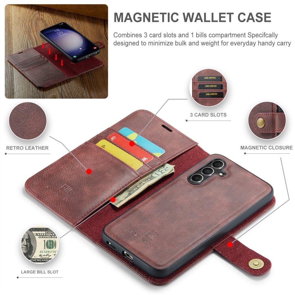 Magnet Wallet Samsung Galaxy S25 Plus Red