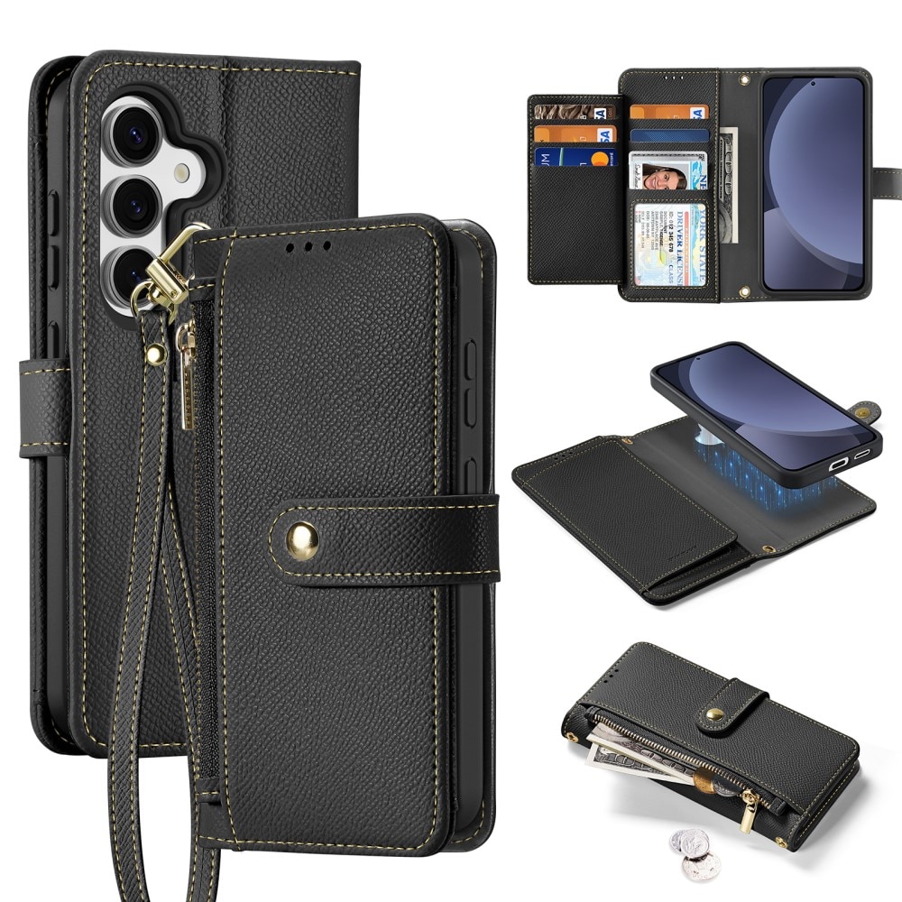 Lawa Series Magnetic Wallet Case Samsung Galaxy S25 - Black