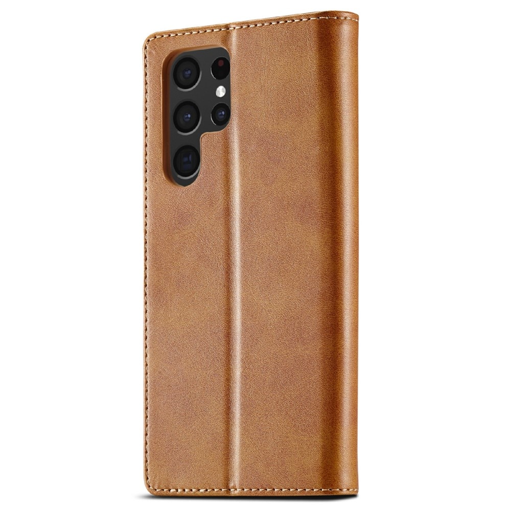 Lommebokdeksel Samsung Galaxy S25 Ultra cognac