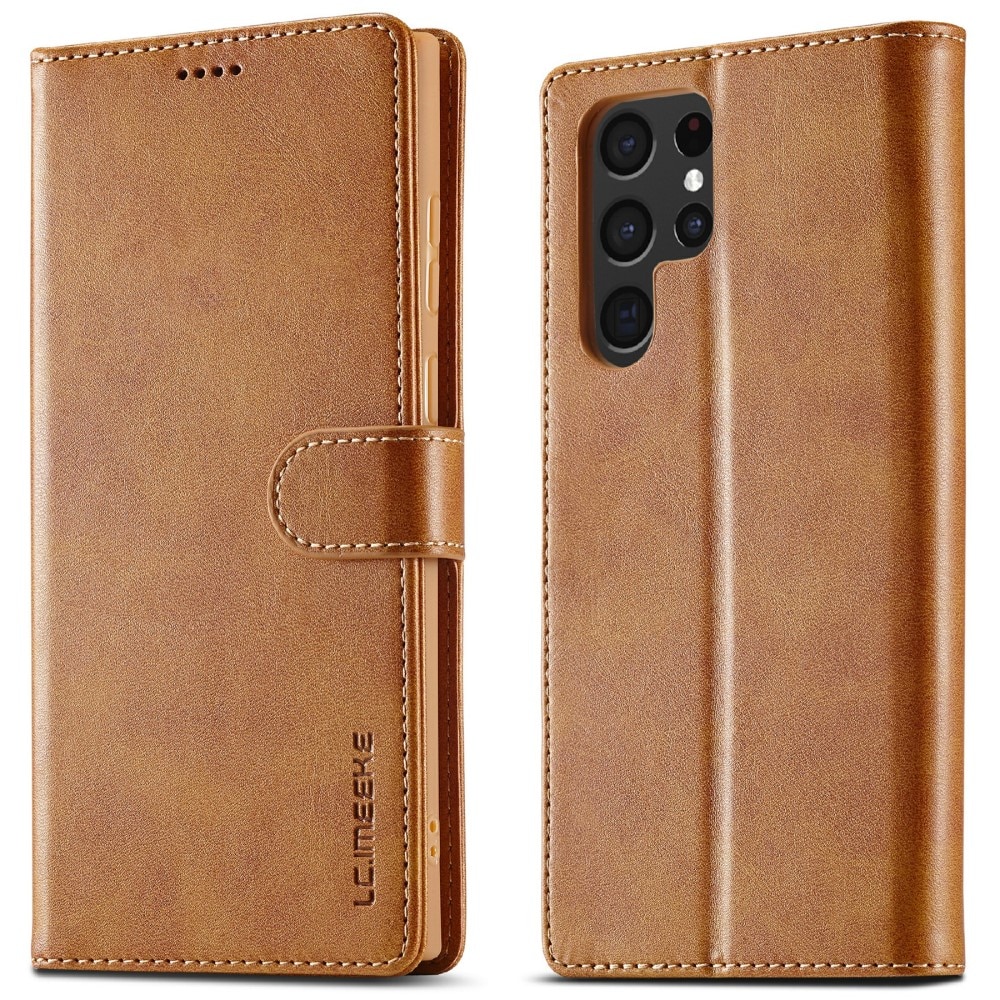 Lommebokdeksel Samsung Galaxy S25 Ultra cognac