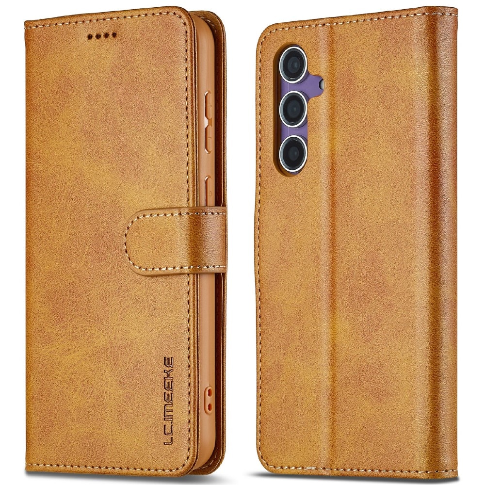 Lommebokdeksel Samsung Galaxy S25 cognac