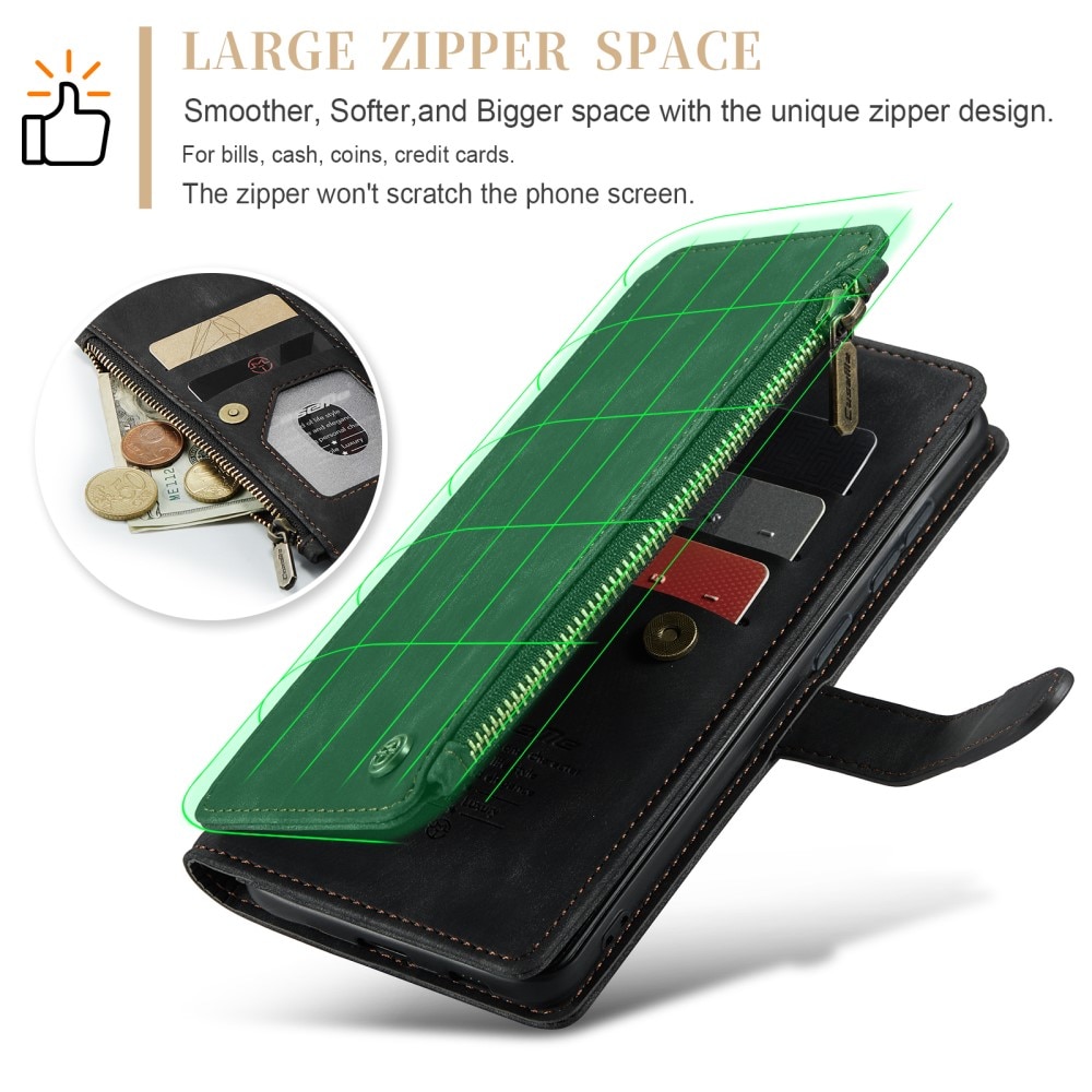 Zipper Wallet Samsung Galaxy S25 Svart