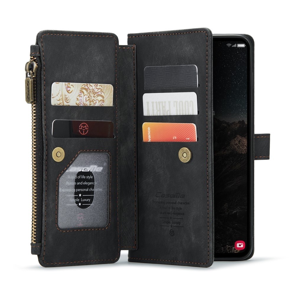 Zipper Wallet Samsung Galaxy S25 Svart