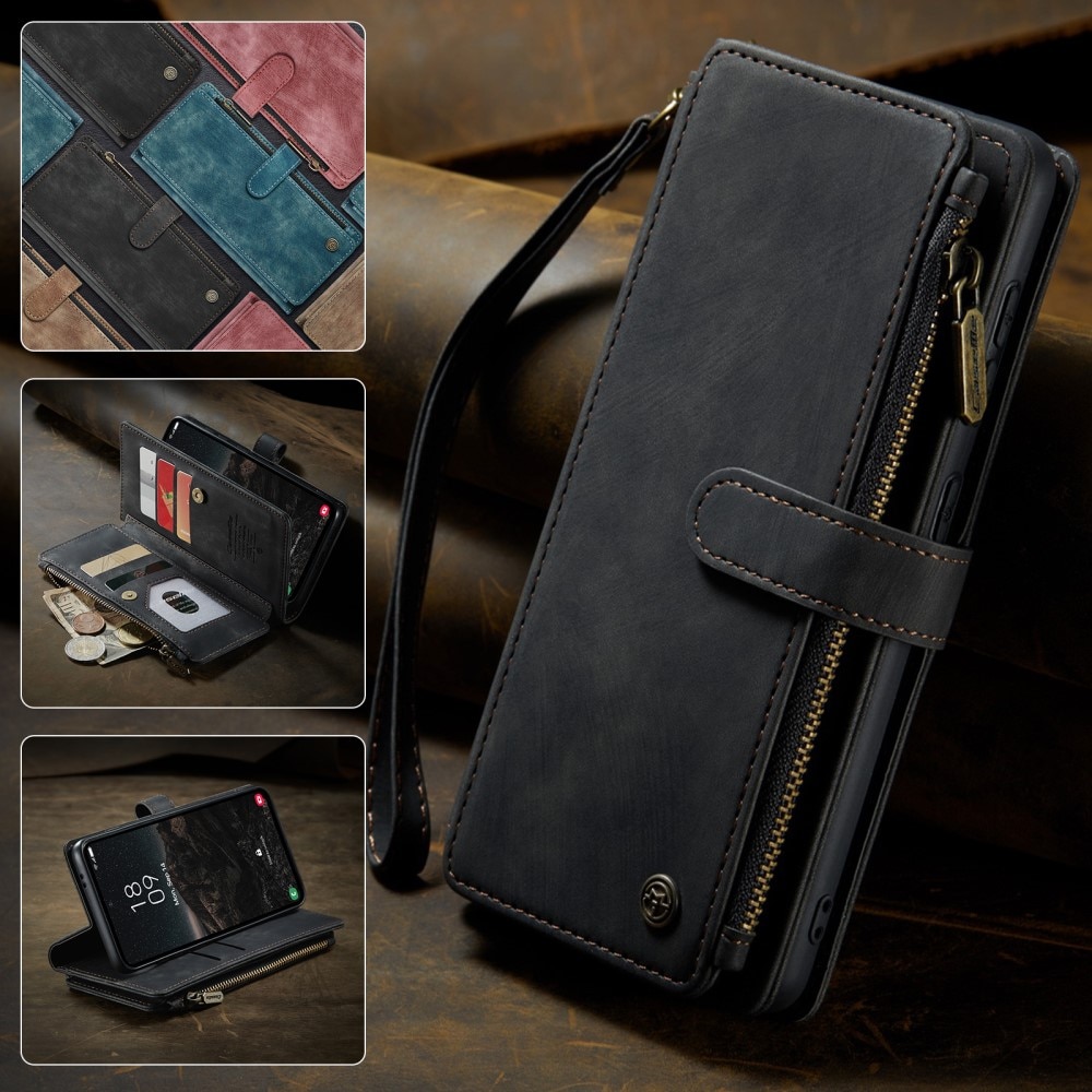 Zipper Wallet Samsung Galaxy S25 Svart