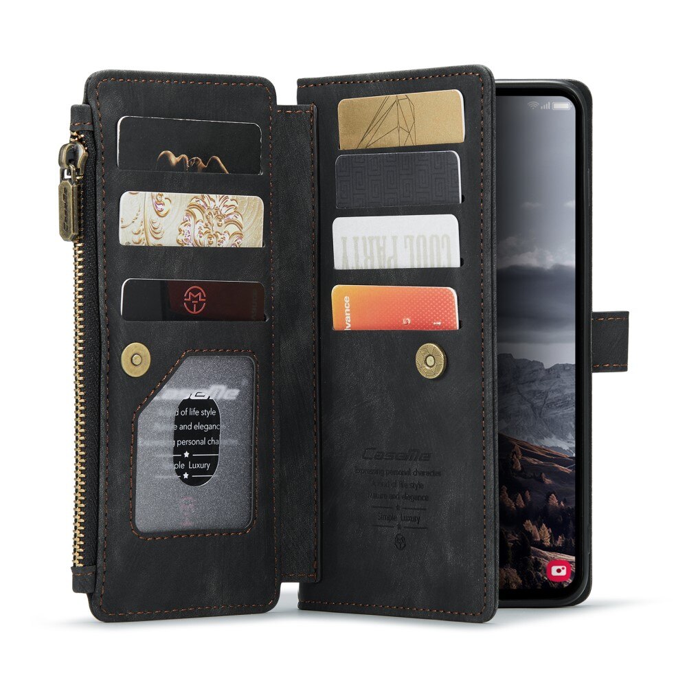 Zipper Wallet Samsung Galaxy S25 Plus Svart