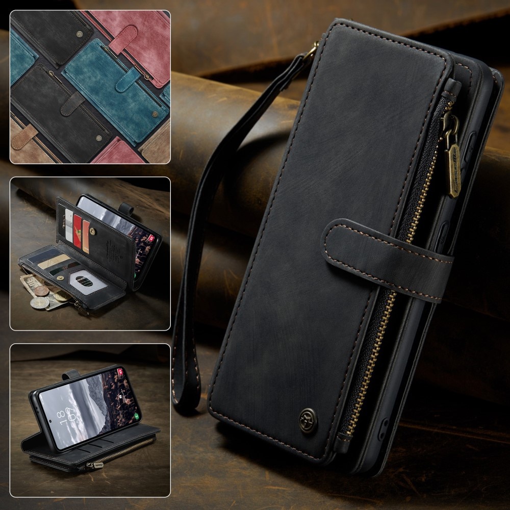 Zipper Wallet Samsung Galaxy S25 Plus Svart