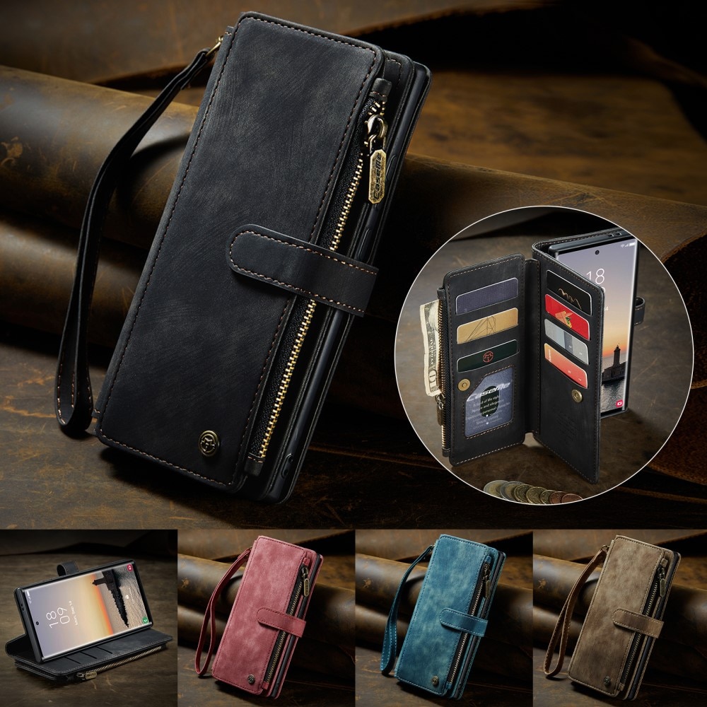 Zipper Wallet Samsung Galaxy S25 Ultra Svart