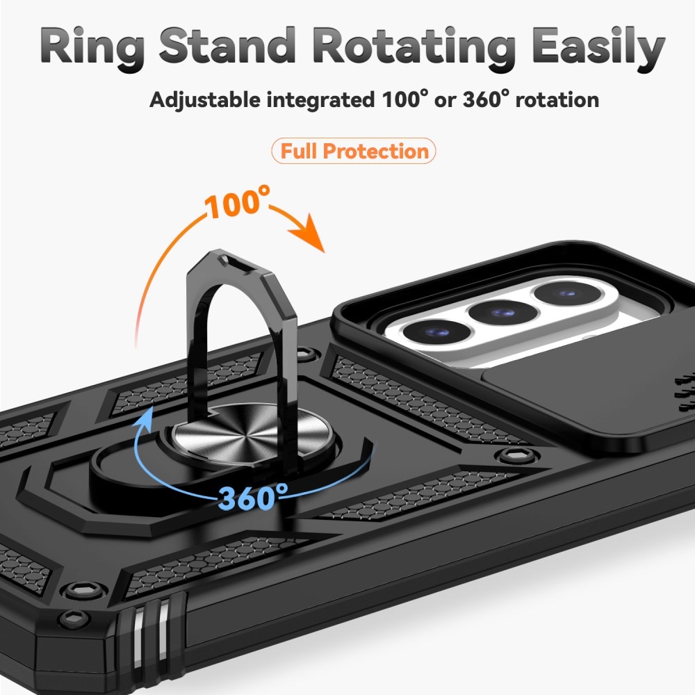 Hybriddeksel Ring + Kamerabeskyttelse Samsung Galaxy A26 Svart