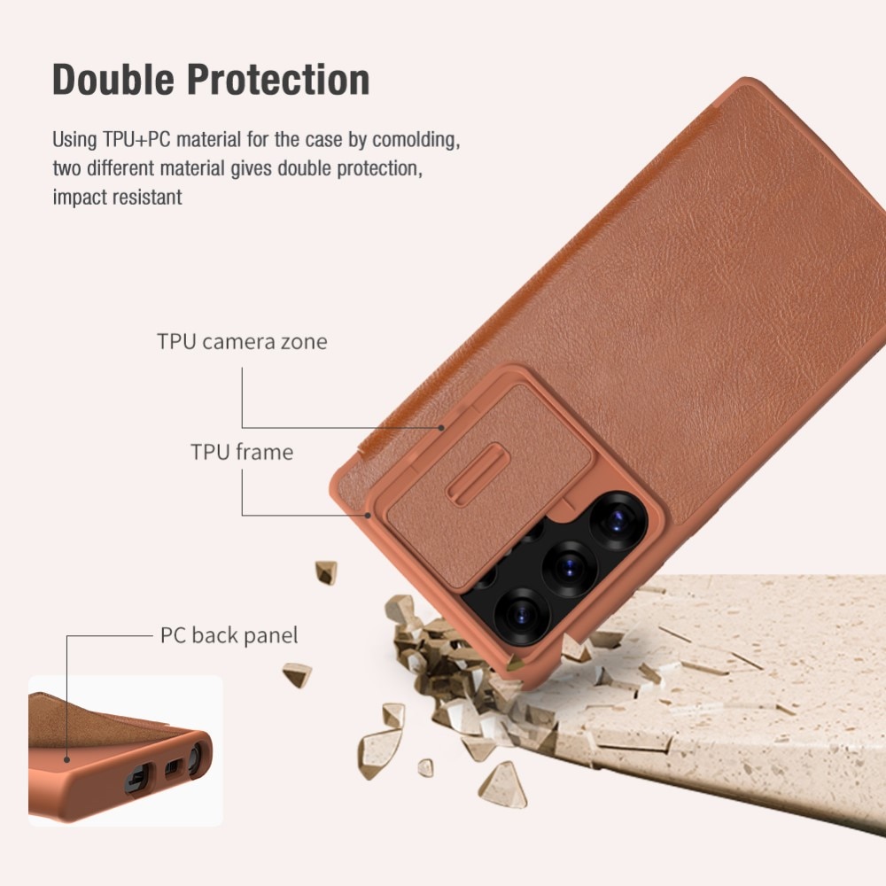 Qin Pro CamShield Samsung Galaxy S25 Ultra Brown