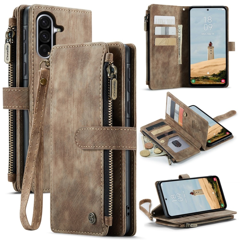 Zipper Wallet Samsung Galaxy A56 Brun