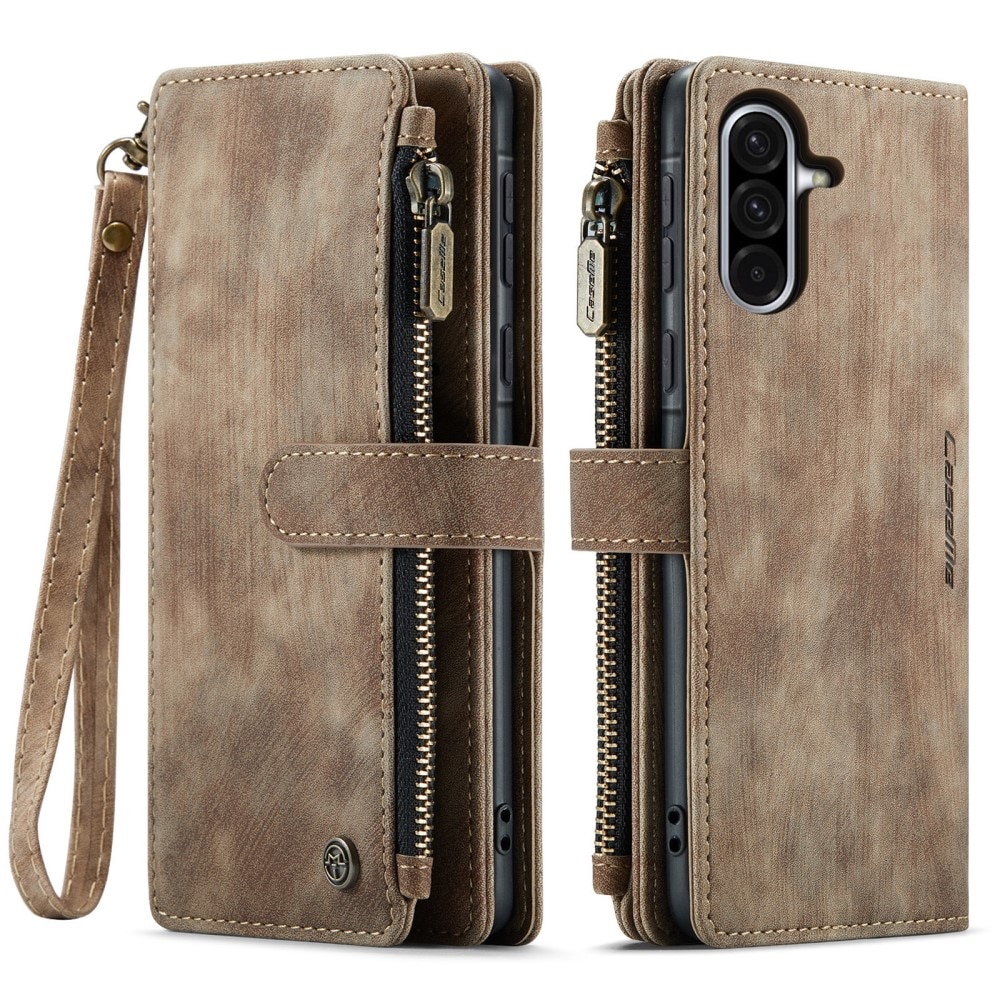 Zipper Wallet Samsung Galaxy A56 Brun