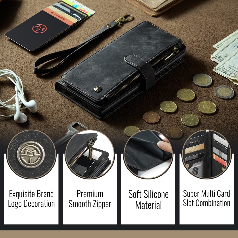 Zipper Wallet Samsung Galaxy A56 Svart