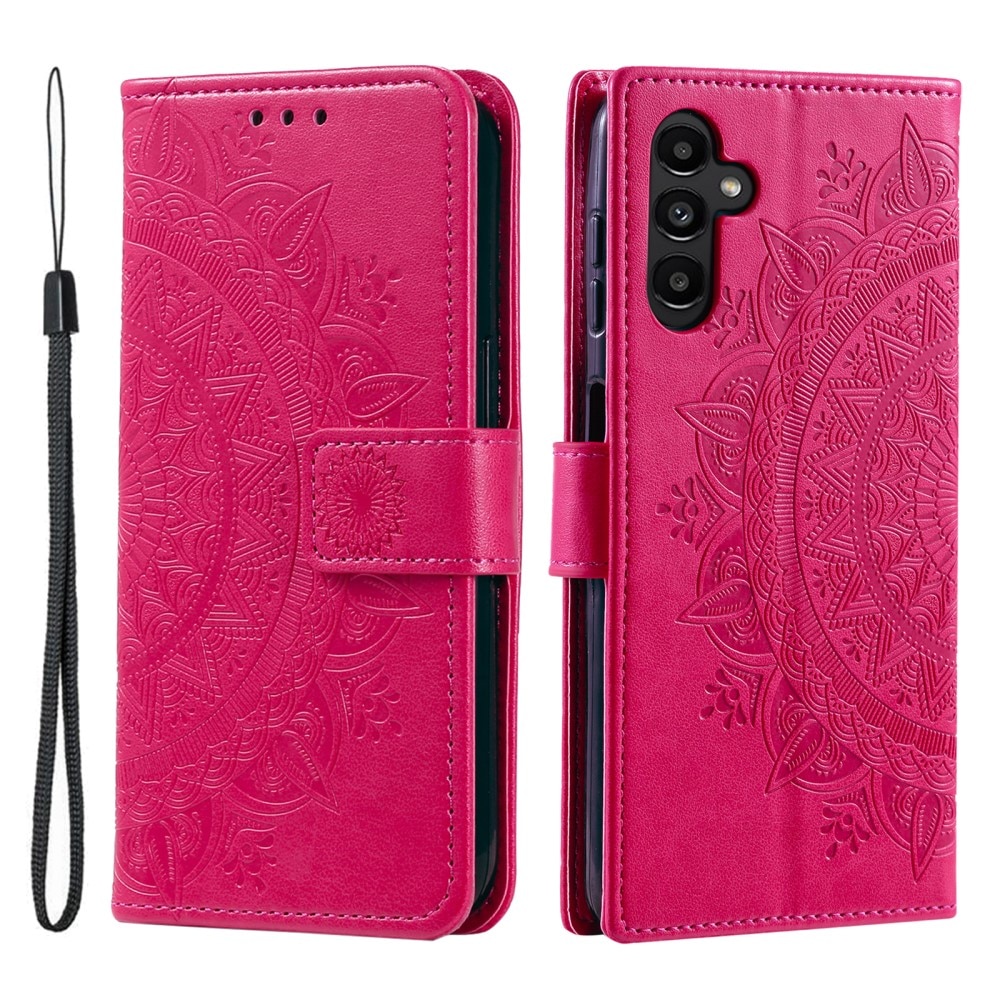 Lærveske Mandala Samsung Galaxy A26 Cerise