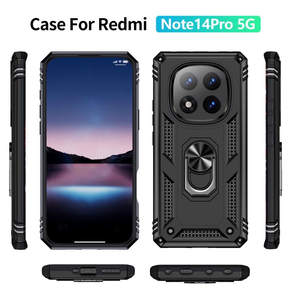 Hybriddeksel Tech Ring Xiaomi Redmi Note 14 Pro svart