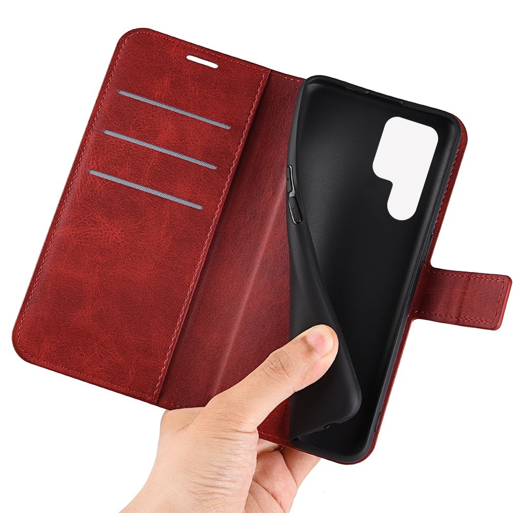 Leather Wallet Samsung Galaxy S23 Ultra Red