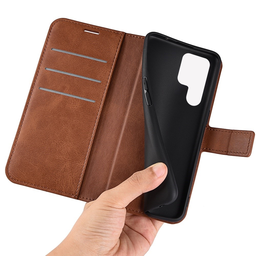 Leather Wallet Samsung Galaxy S23 Ultra Brown