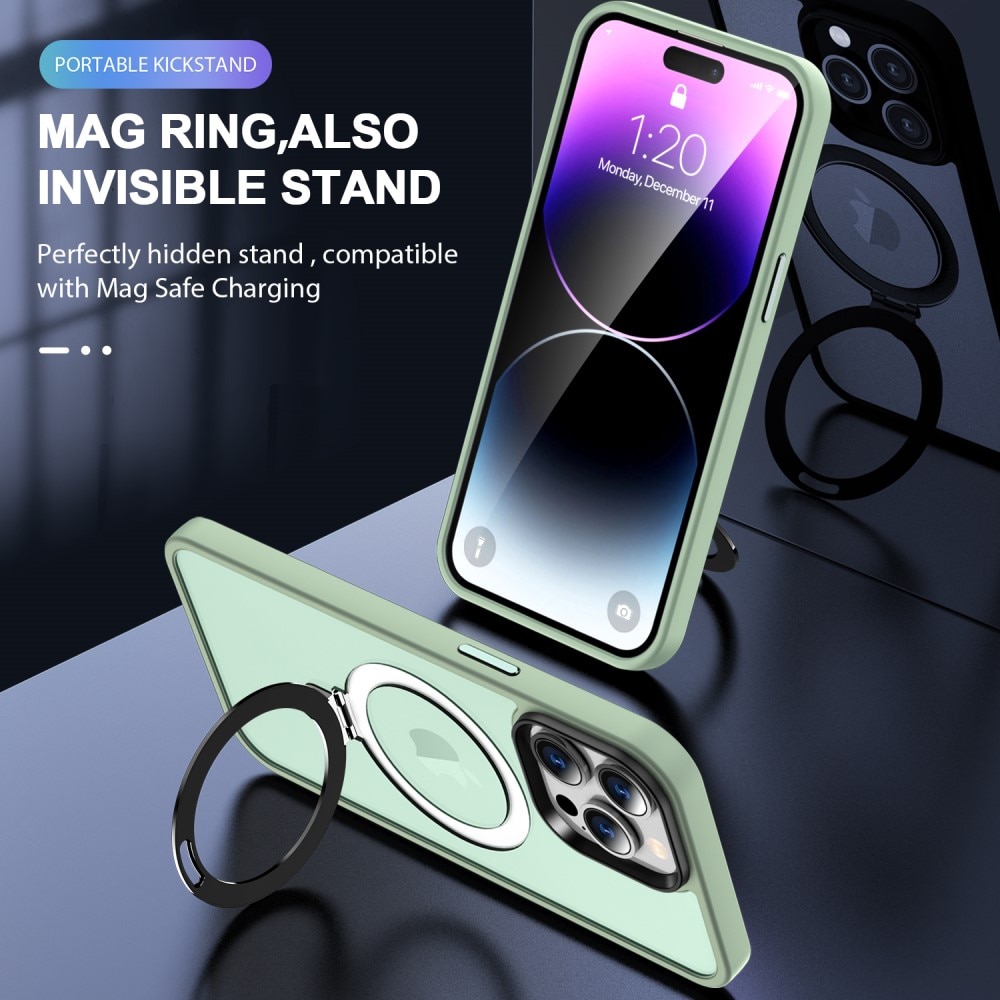 Hybriddeksel MagSafe Ring iPhone 15 Pro Grønn