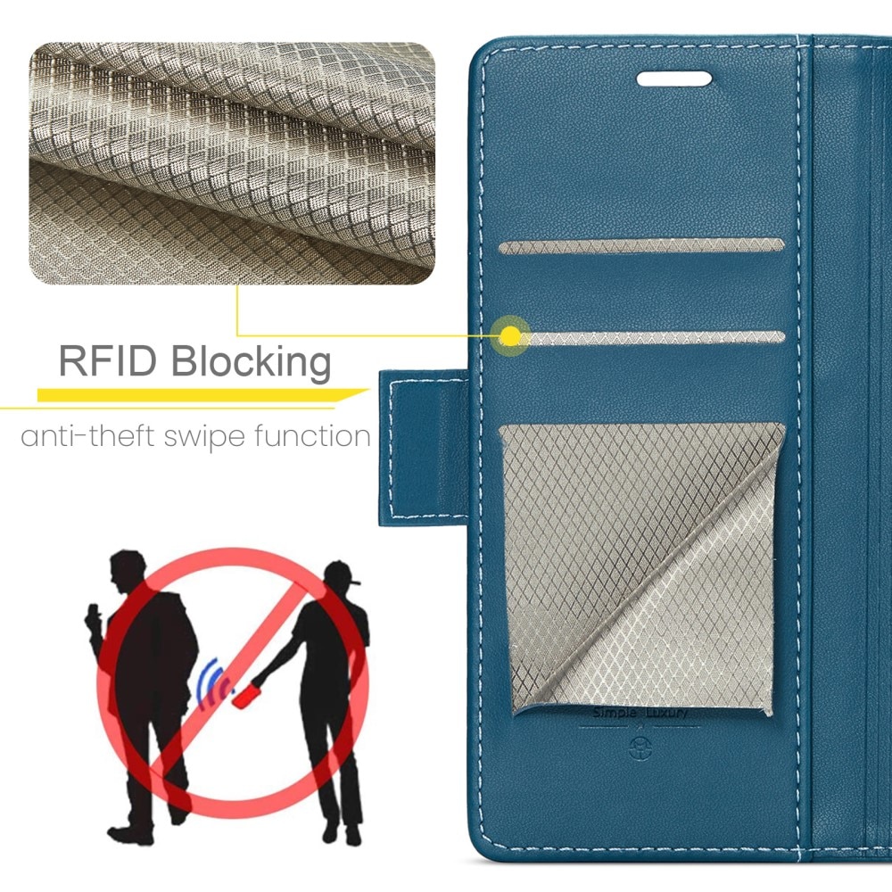 RFID blocking Slim Lommebokveske Google Pixel 9 Pro XL blå