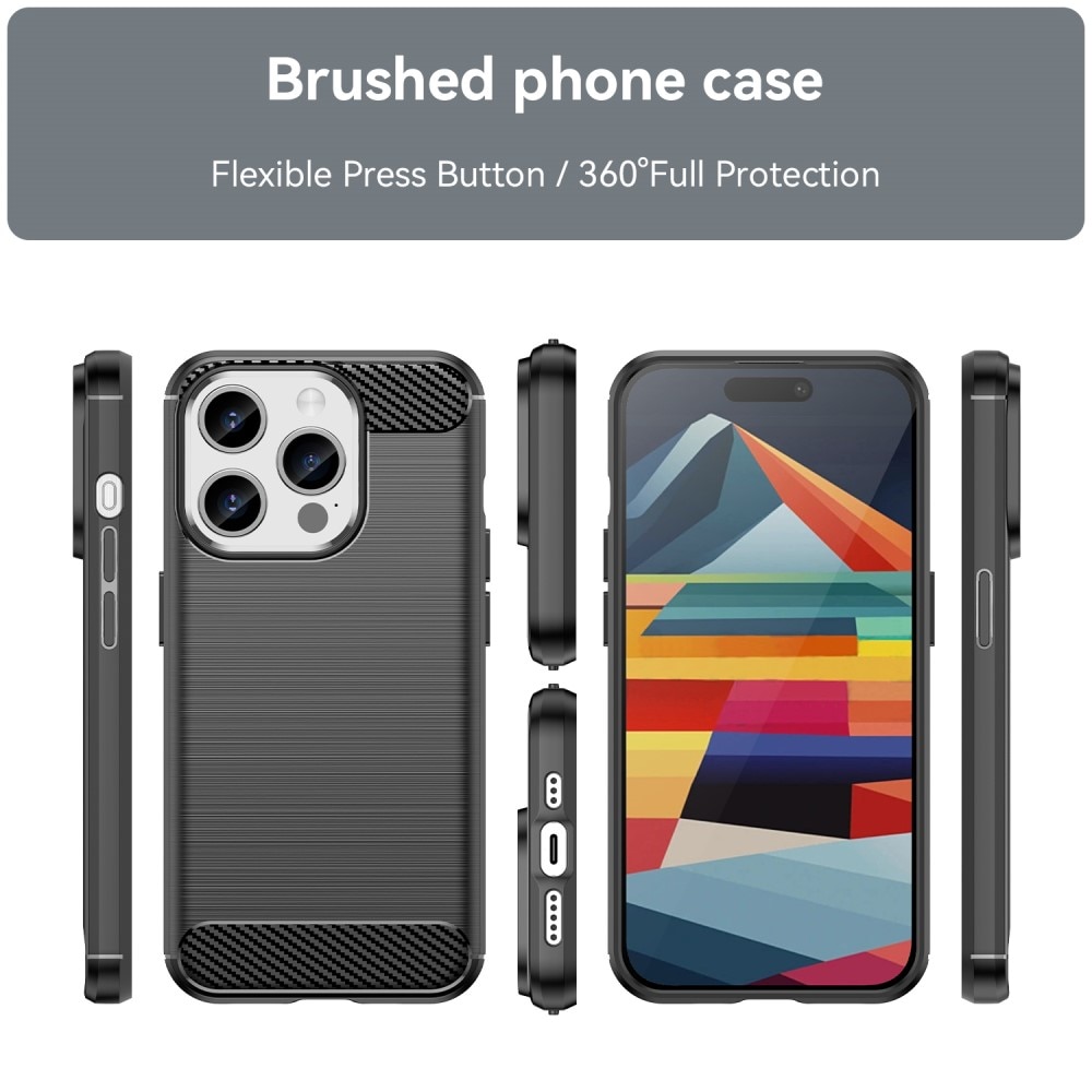 iPhone 15 Pro Deksel TPU Brushed Black