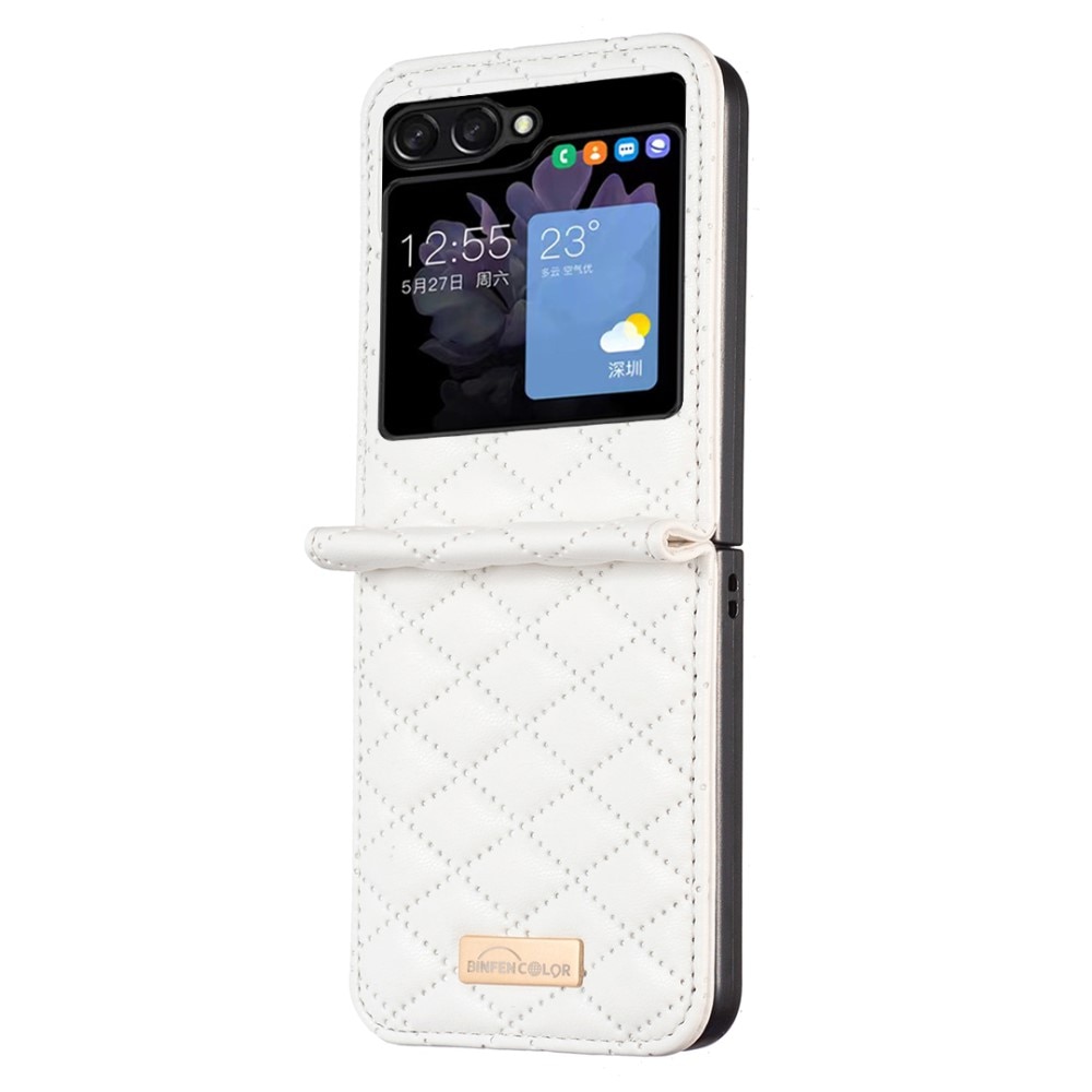 Deksel Samsung Galaxy Z Flip 5 Quilted hvit