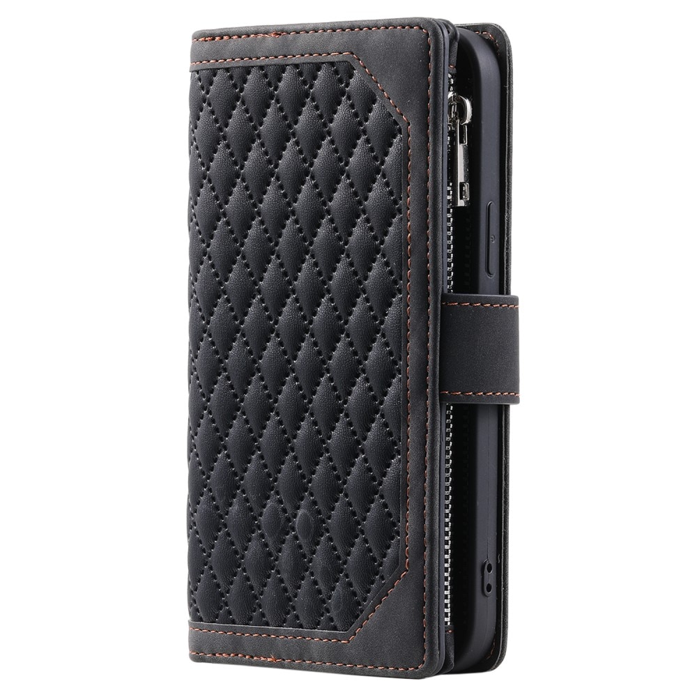 Lommebokveske iPhone 15 Plus Quilted Svart