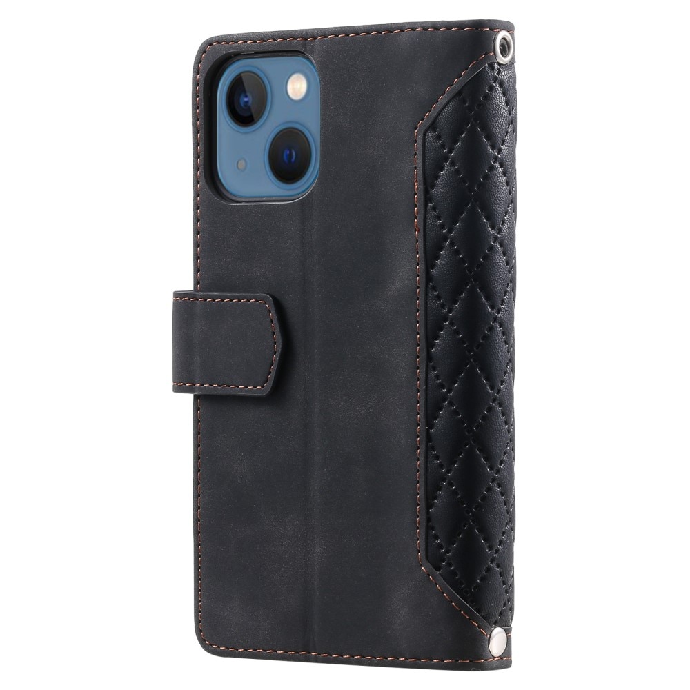 Lommebokveske iPhone 15 Plus Quilted Svart