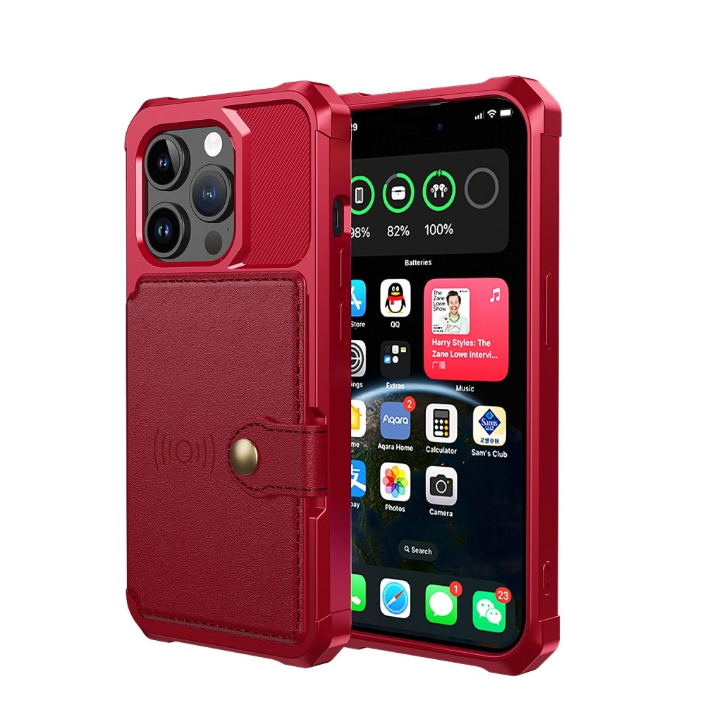 Tough Multi-slot Case iPhone 15 Pro rød