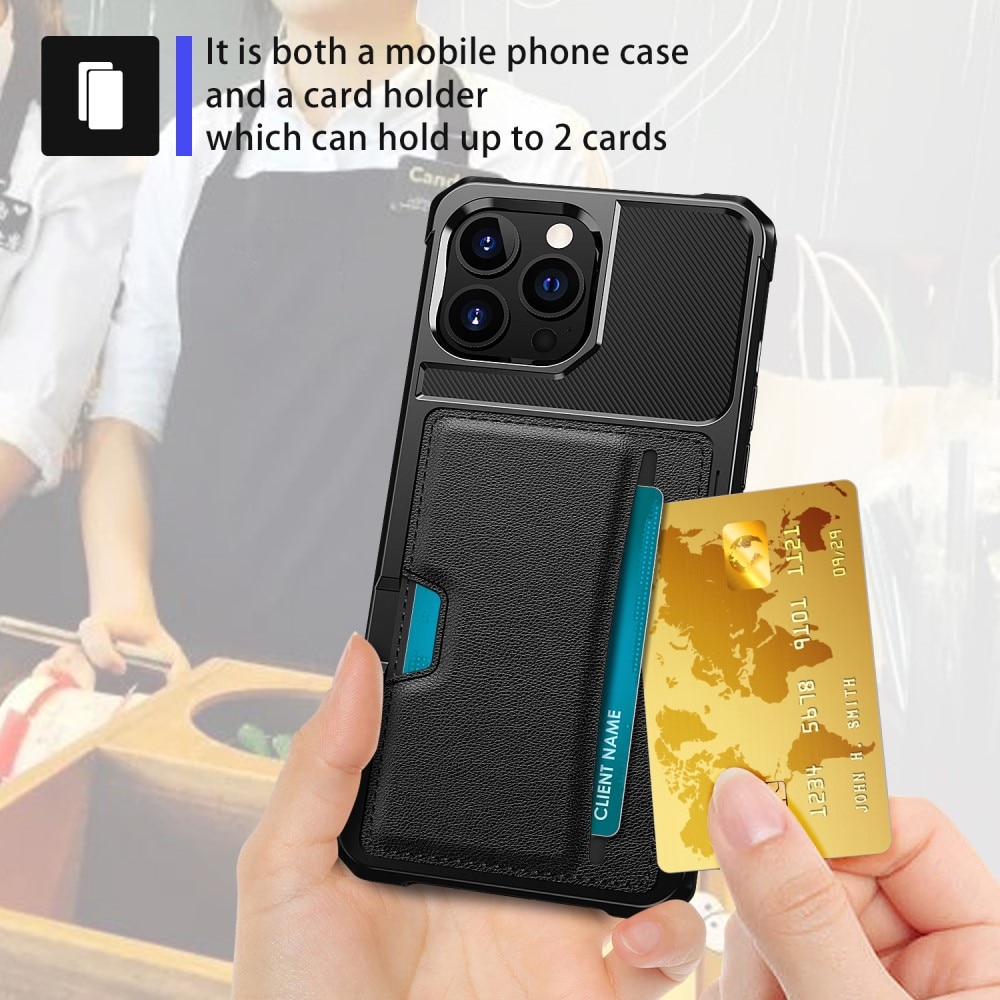 Tough Card Case iPhone 15 Pro svart