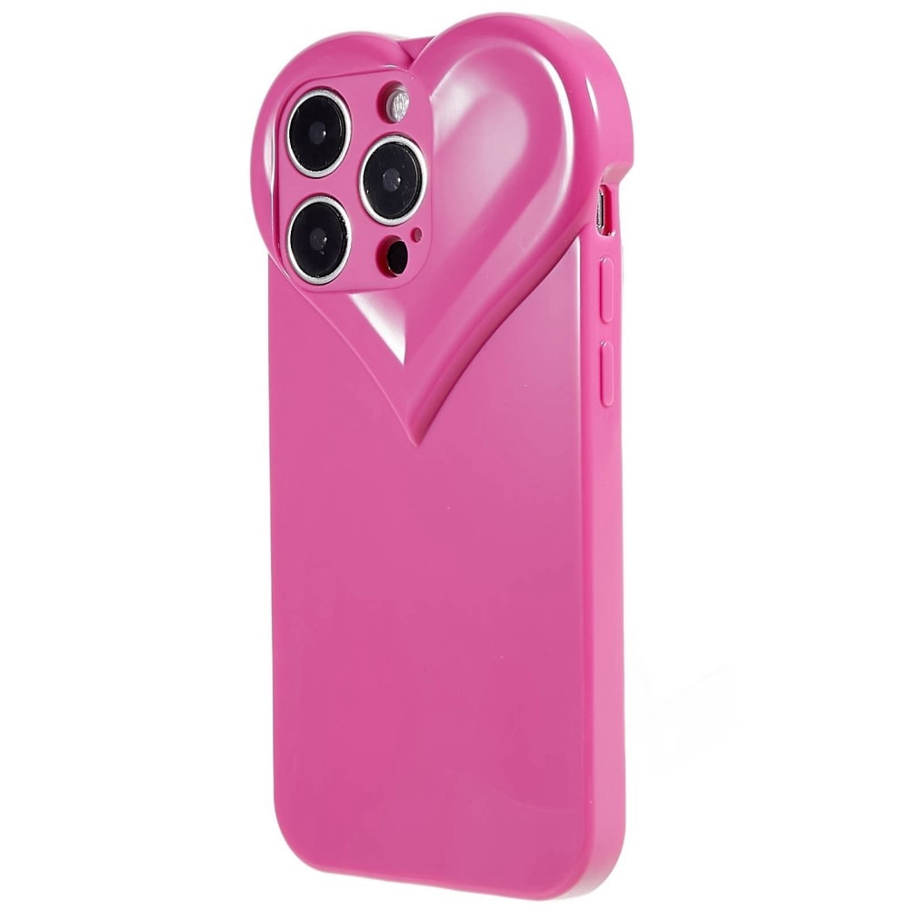 TPU Deksel Hjerte iPhone 15 Pro Max rosa