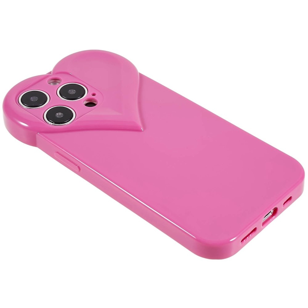 TPU Deksel Hjerte iPhone 15 Pro Max rosa