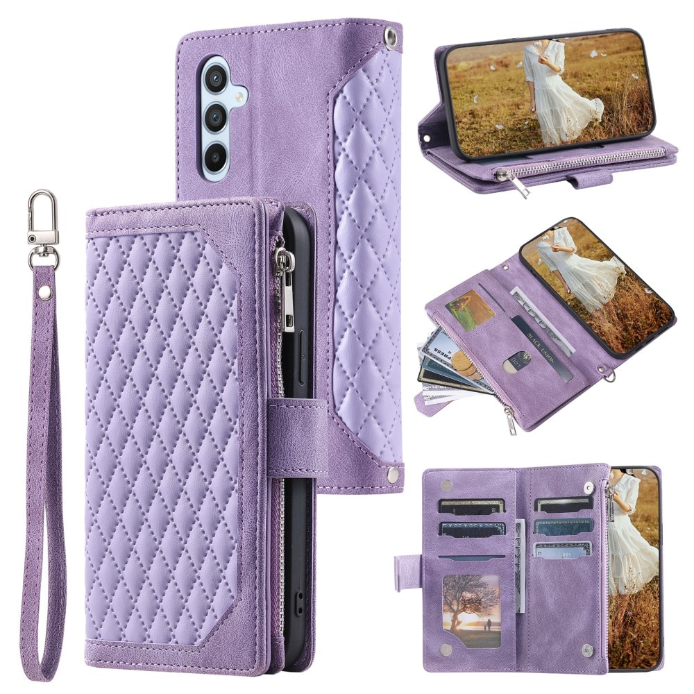 Lommebokveske Samsung Galaxy S24 Quilted Lilla