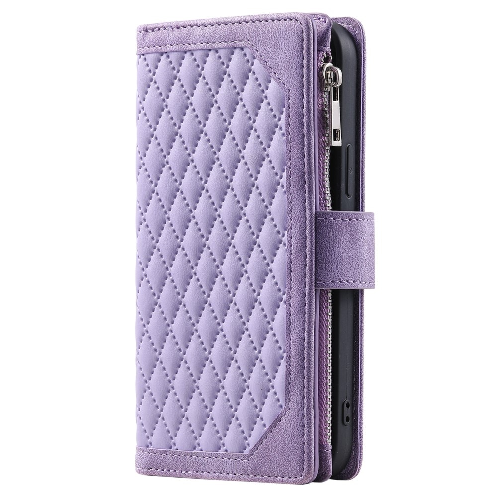 Lommebokveske Samsung Galaxy S24 Quilted Lilla