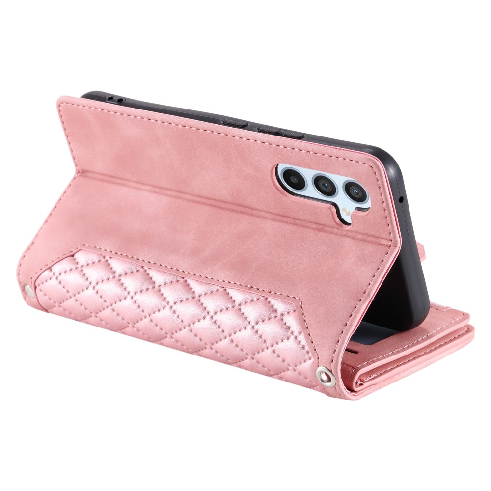 Lommebokveske Samsung Galaxy S24 Quilted Rosa