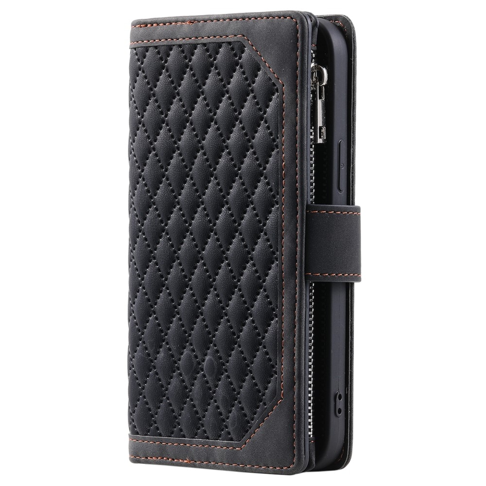 Lommebokveske Samsung Galaxy S24 Plus Quilted Svart