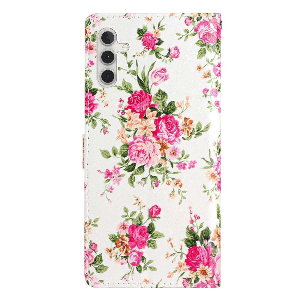 Mobilveske Samsung Galaxy A55 rosa blomster