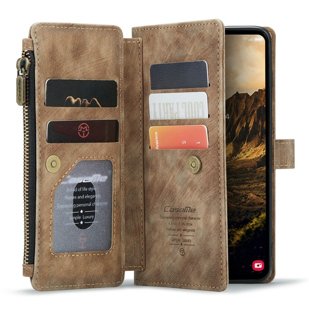 Zipper Wallet Samsung Galaxy S24 Brun