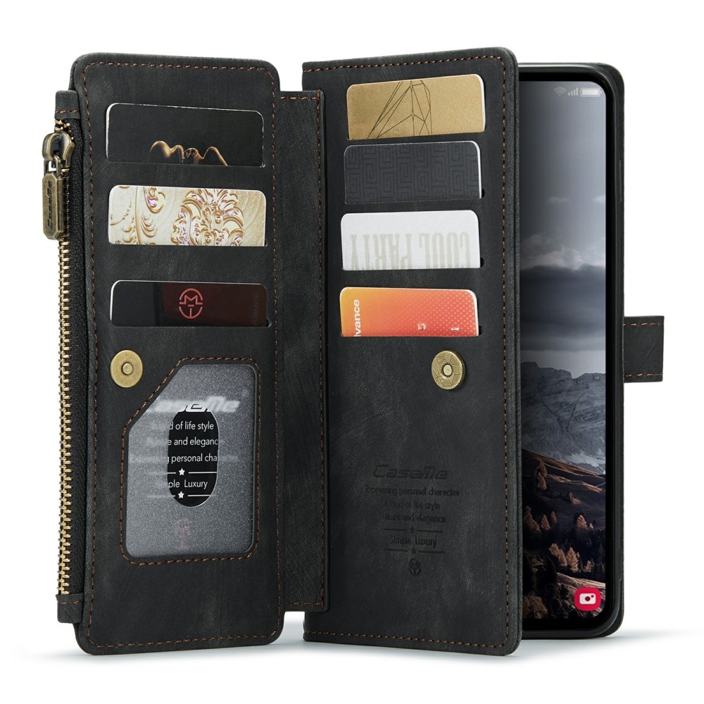 Zipper Wallet Samsung Galaxy S24 Plus Svart