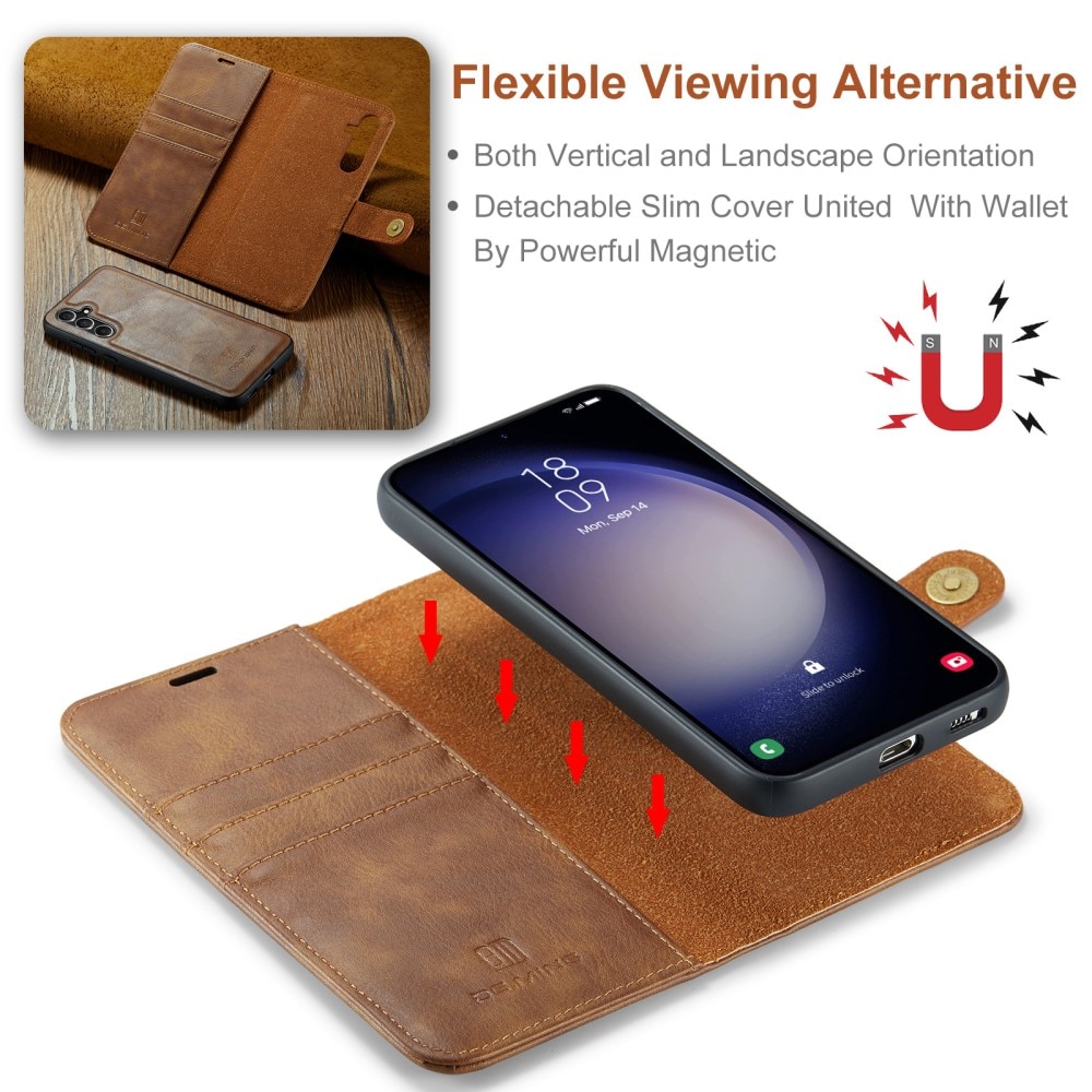 Magnet Wallet Samsung Galaxy A55 Cognac