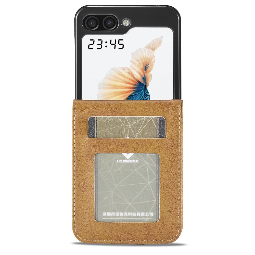 Lommebokdeksel Samsung Galaxy Z Flip 6 cognac