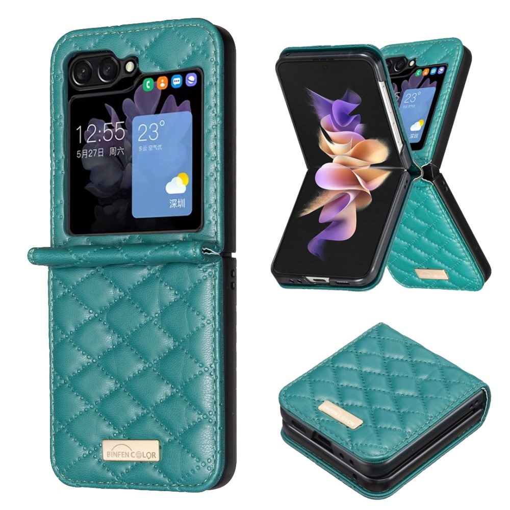 Deksel Samsung Galaxy Z Flip 6 Quilted grønn