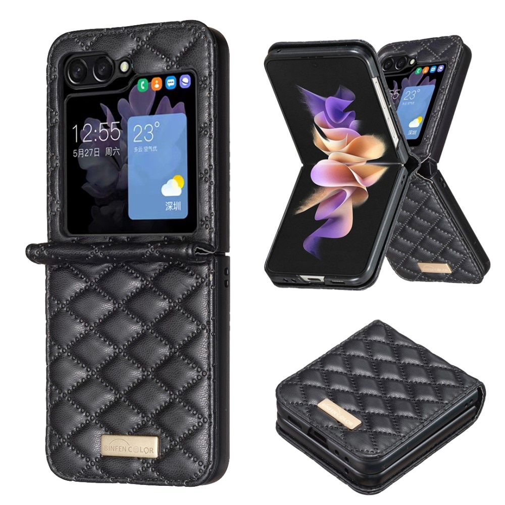 Deksel Samsung Galaxy Z Flip 6 Quilted svart