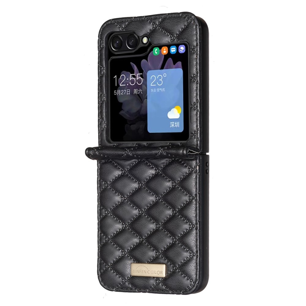 Deksel Samsung Galaxy Z Flip 6 Quilted svart