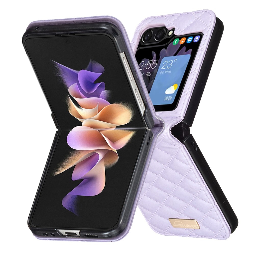 Deksel Samsung Galaxy Z Flip 6 Quilted lilla