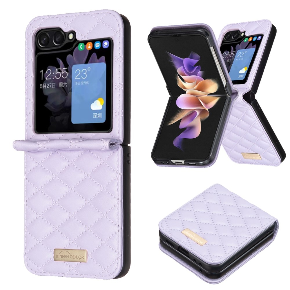 Deksel Samsung Galaxy Z Flip 6 Quilted lilla