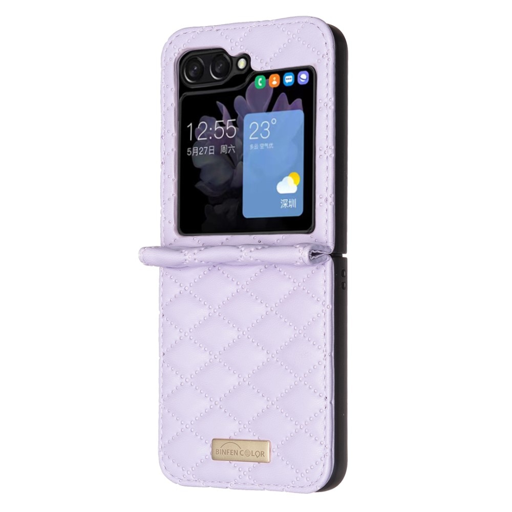 Deksel Samsung Galaxy Z Flip 6 Quilted lilla