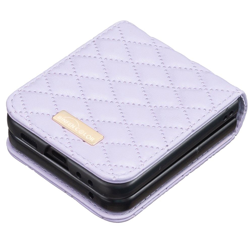 Deksel Samsung Galaxy Z Flip 6 Quilted lilla