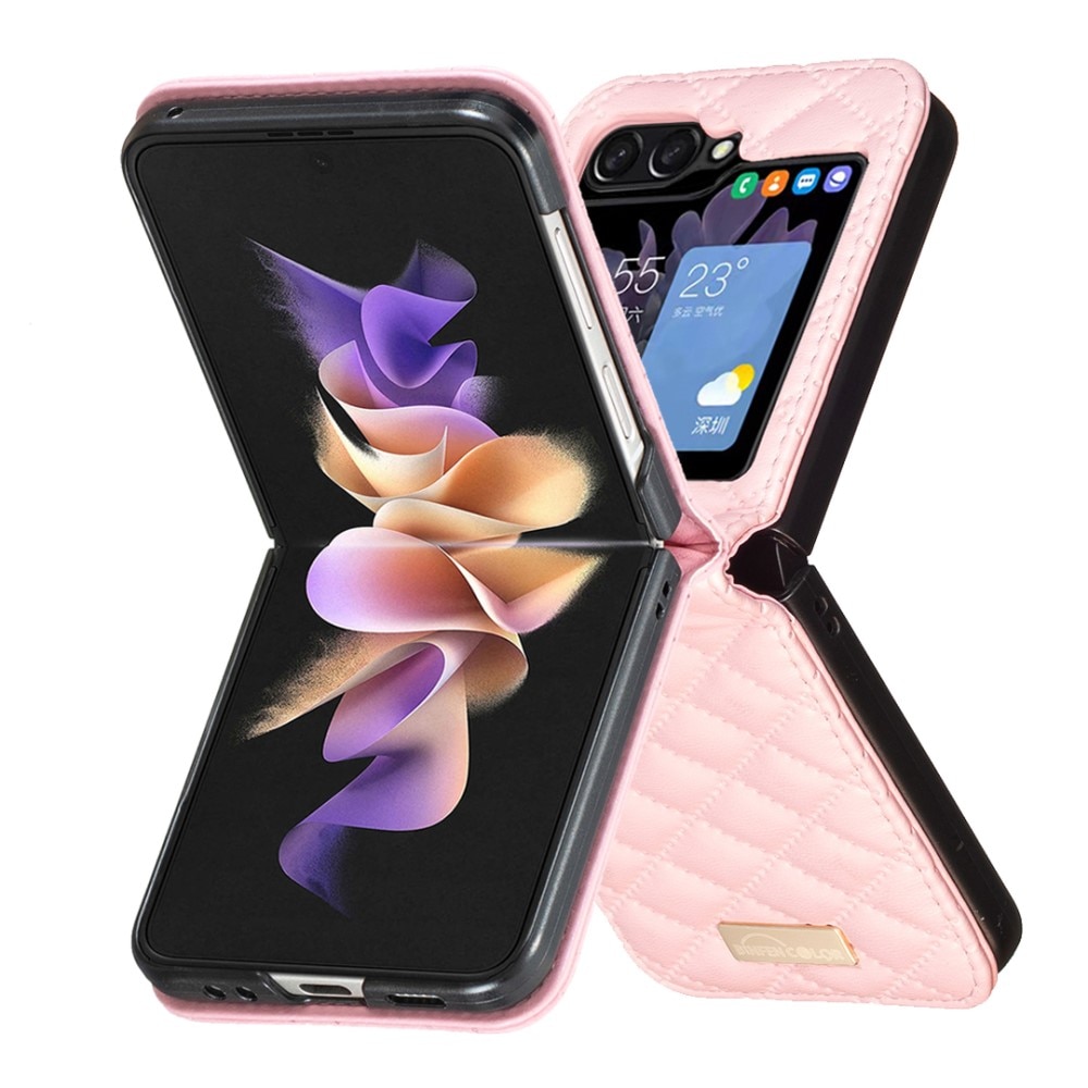 Deksel Samsung Galaxy Z Flip 6 Quilted rosa