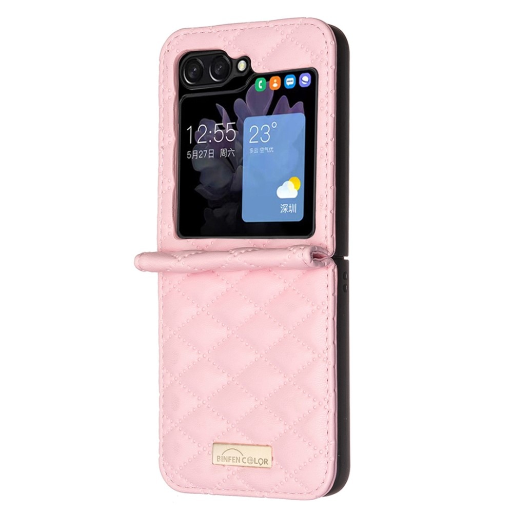 Deksel Samsung Galaxy Z Flip 6 Quilted rosa