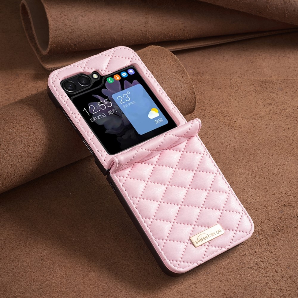 Deksel Samsung Galaxy Z Flip 6 Quilted rosa